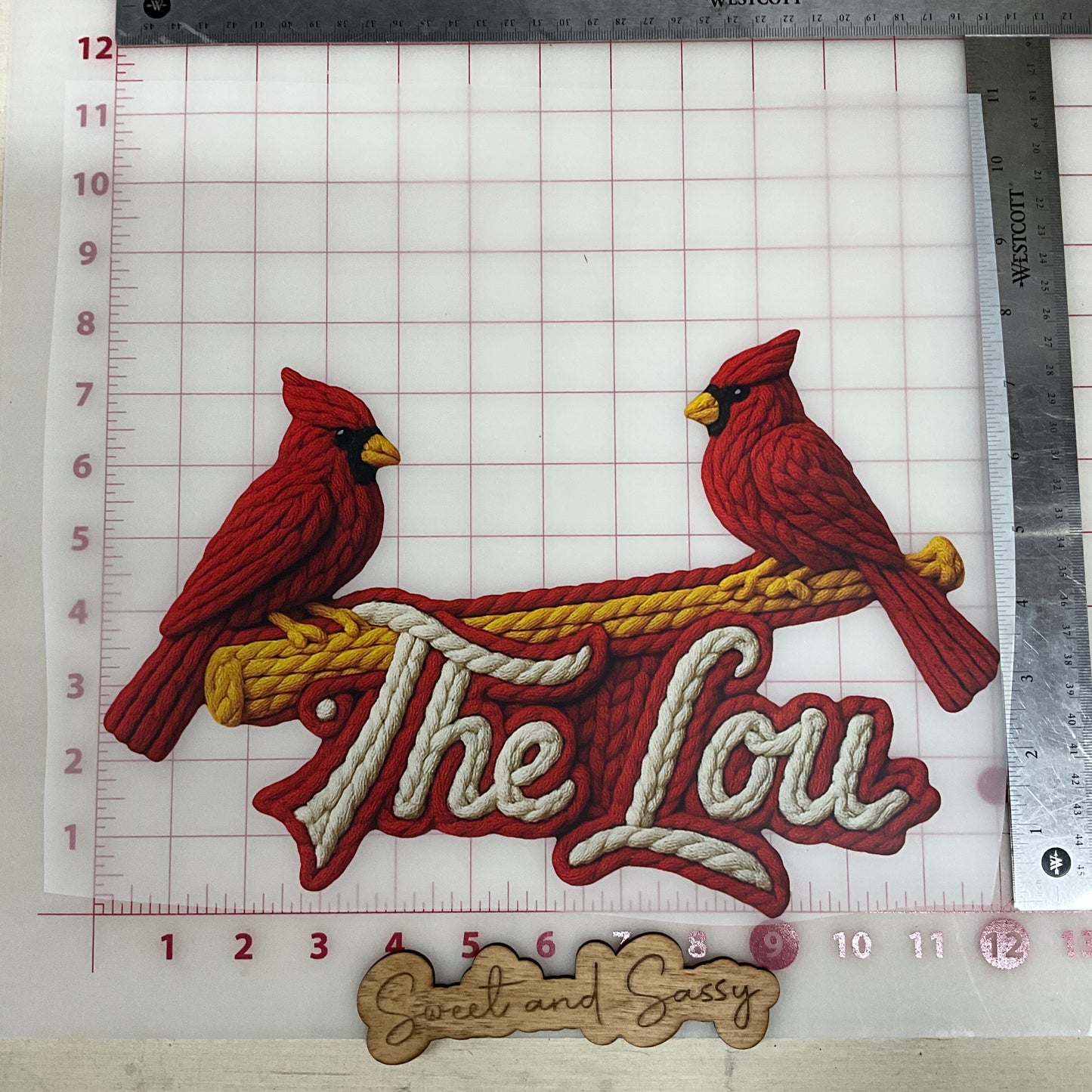 The Lou embroidery DTF Transfer Design