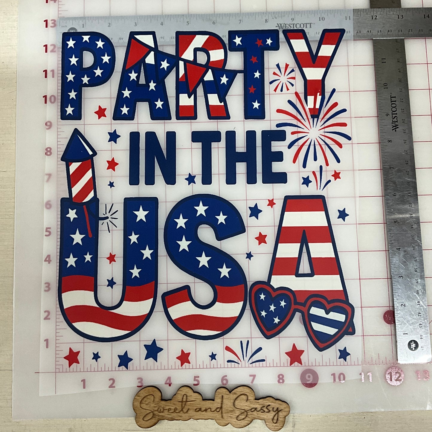 Party In The USA 4th of July  DTF Transfer Design