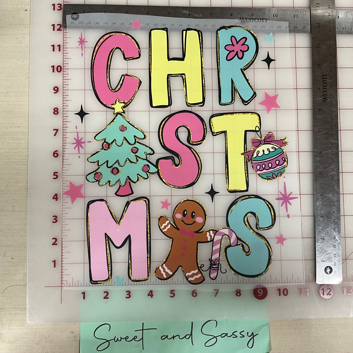 christmas doodles stacked gingerbread DTF Transfer Design