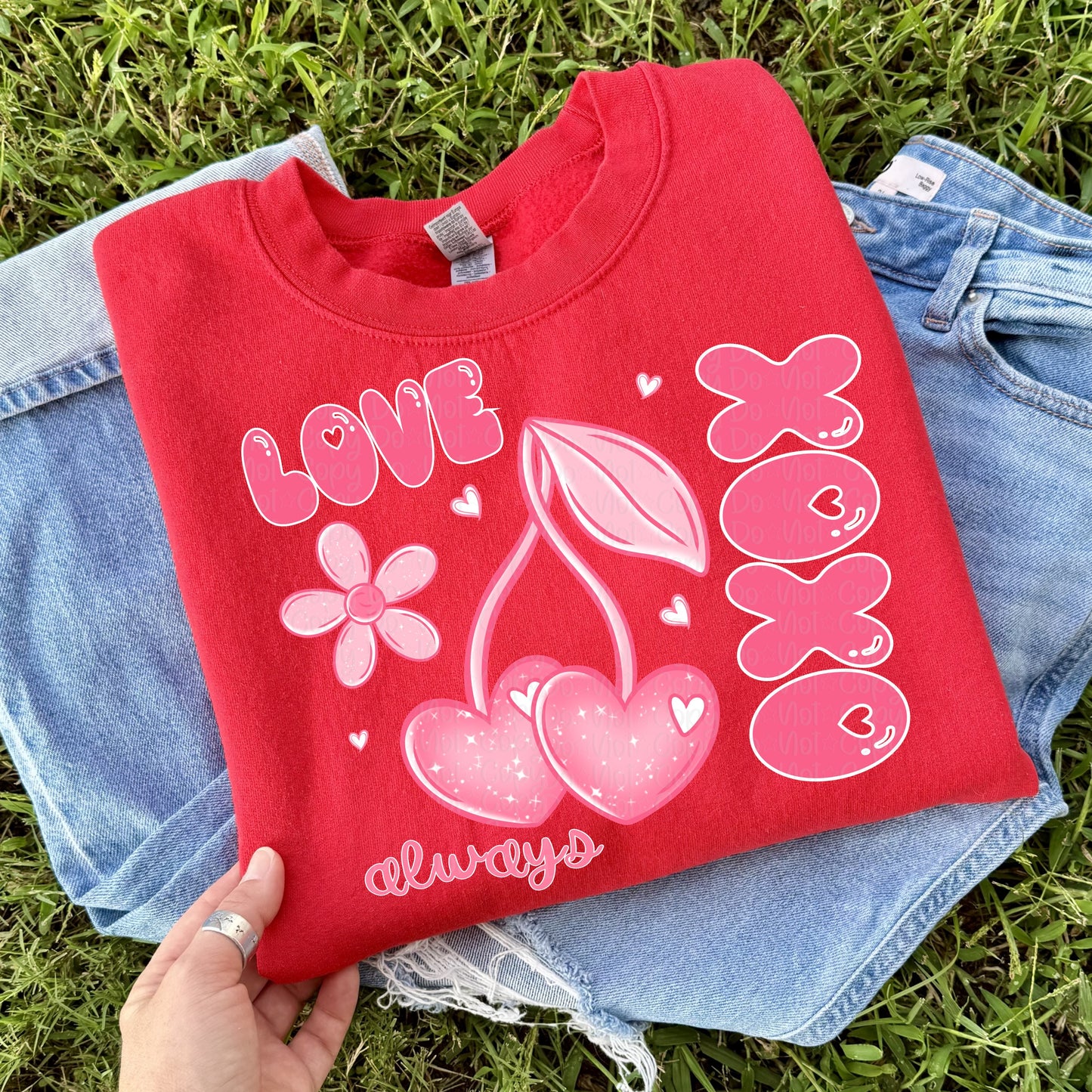 Love xoxo always DTF Transfer Design