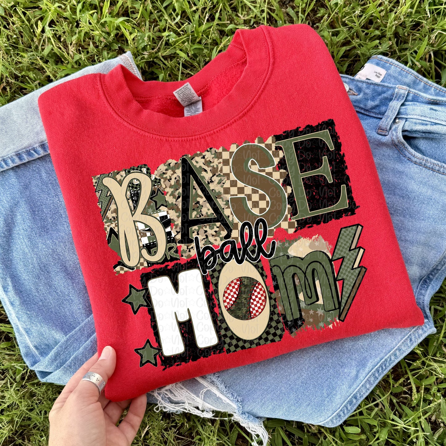 Baseball Mom ransom letters DTF Transfer Design