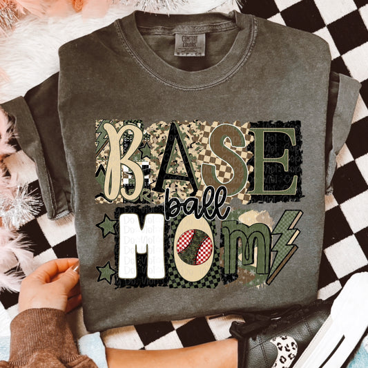 Baseball Mom ransom letters DTF Transfer Design