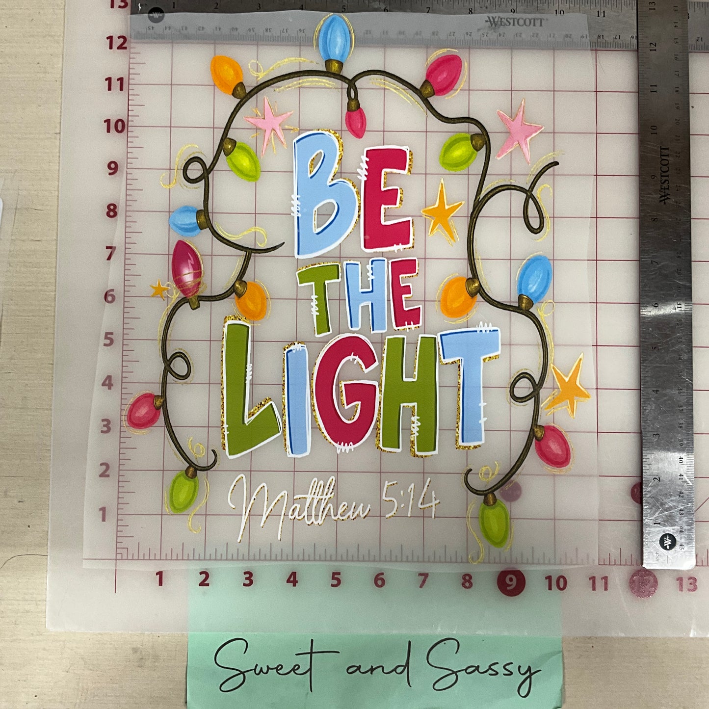 Be the Light DTF Transfer Design