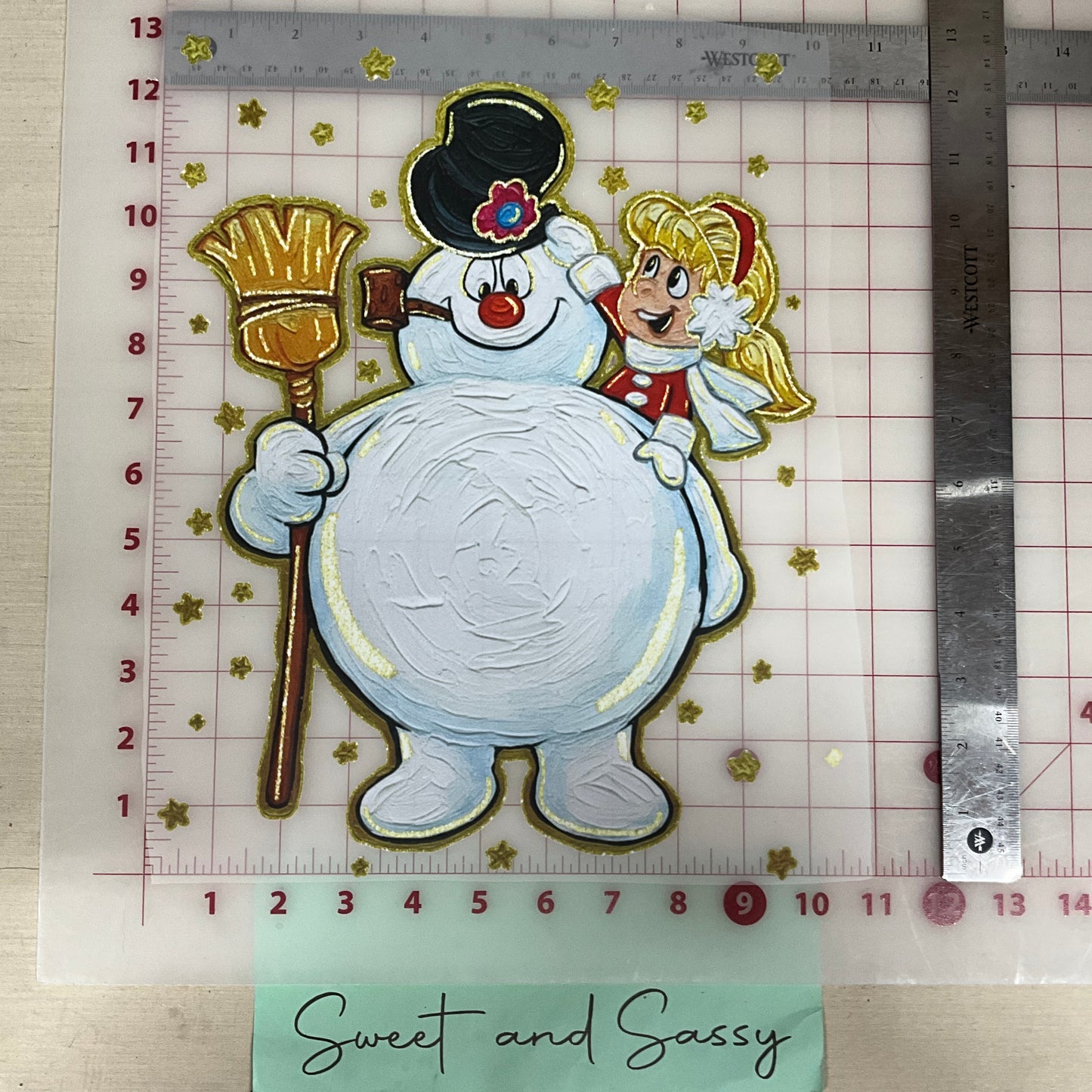 Frosty painting Impasto DTF Transfer Design