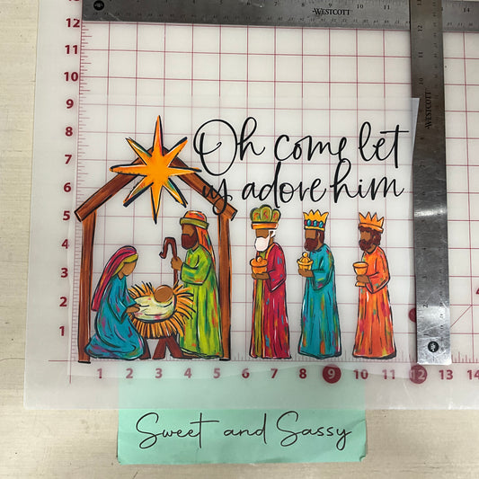 Let us adore him nativity_ DTF Transfer Design