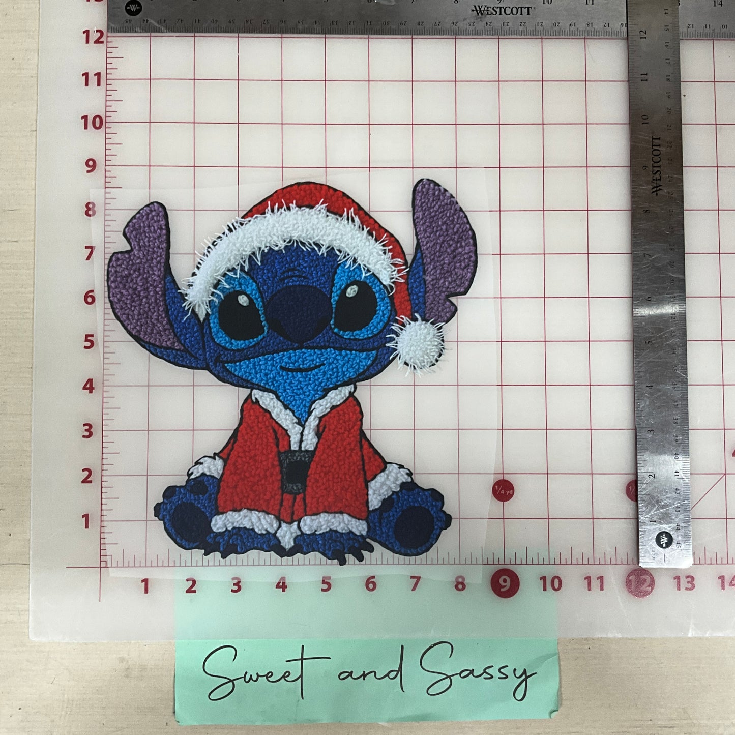 stich dressed as santa DTF Transfer Design
