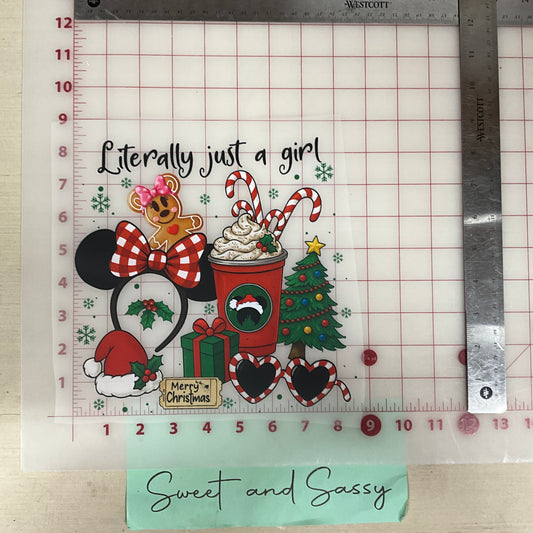 Literally just a girl minnie DTF Transfer Design