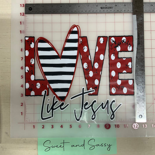 Love Like Jesus Doodle DTF Transfer Design