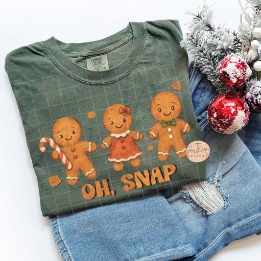 Oh Snap Gingerbread boys and girl DTF Transfer Design