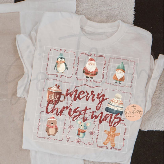 Merry Christmas frames DTF Transfer Design