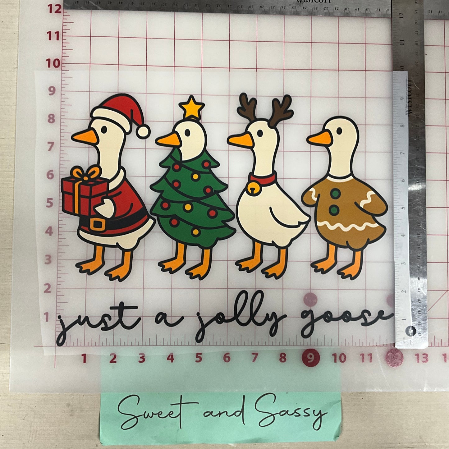 just a jolly goose Christmas DTF Transfer Design