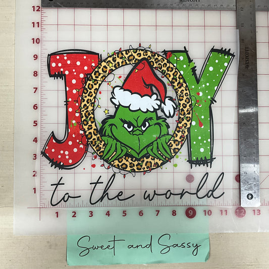 joy to the world grinch DTF Transfer Design