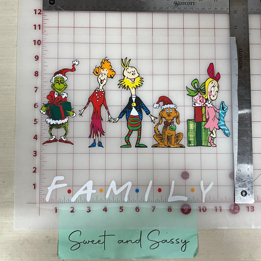 grinch family DTF Transfer Design