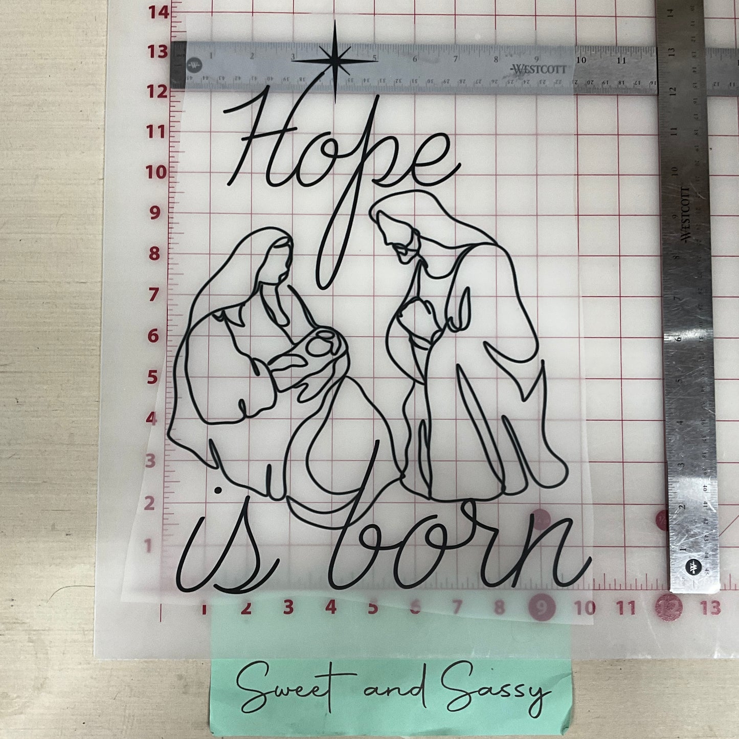 Christmas Hope is Born Jesus DTF Transfer Design
