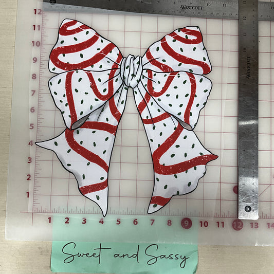 christmas snack tree bow DTF Transfer Design