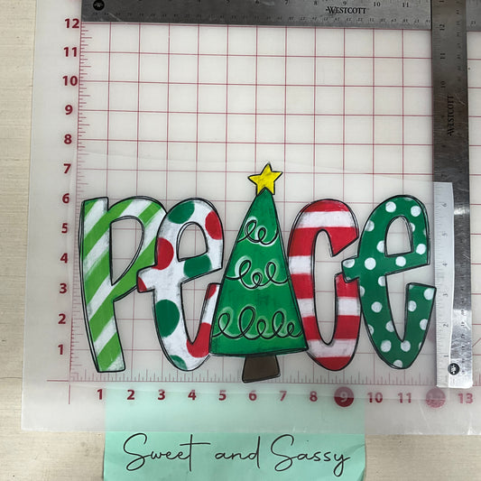 Christmas peace DTF Transfer Design