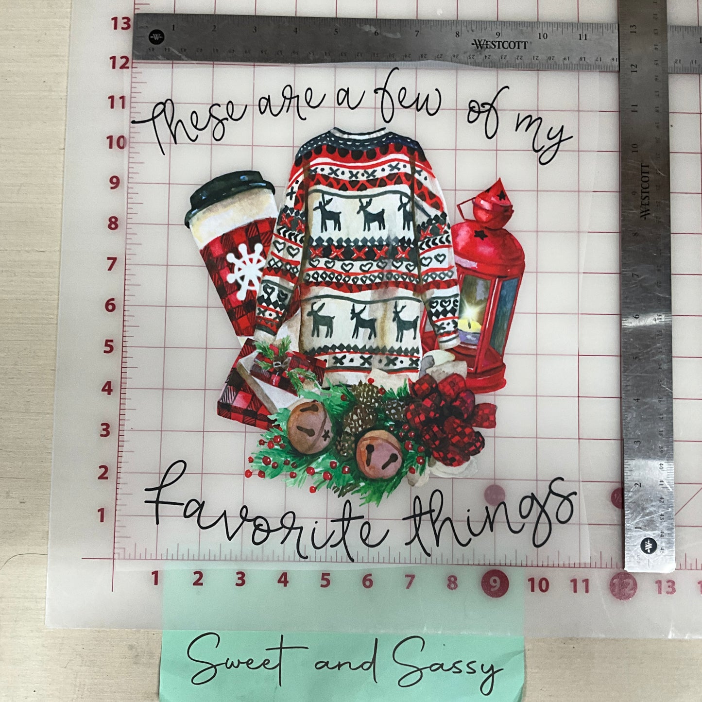 Few of my favorite things sweater DTF Transfer Design