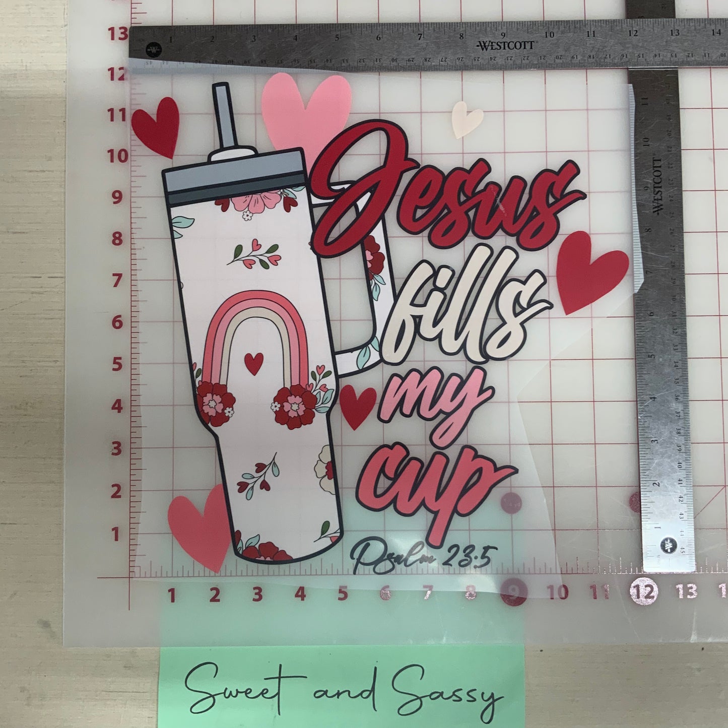 Jesus fills my Cup DTF Transfer Design
