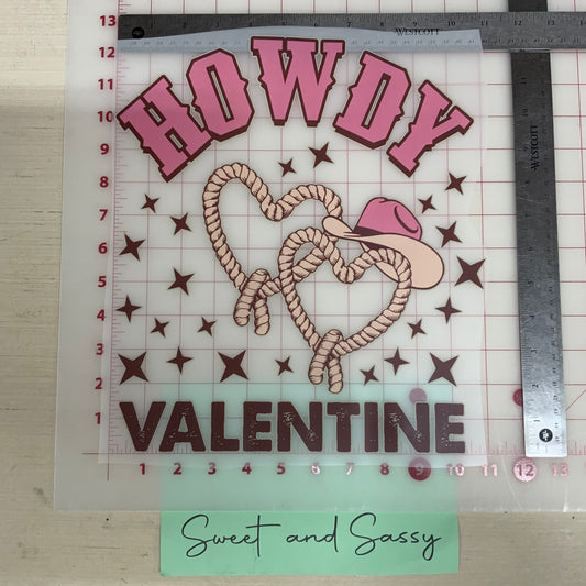 Howdy Valentine DTF Transfer Design