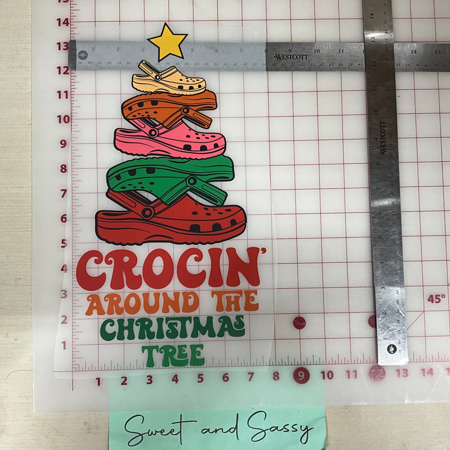 crocin' around the christmas tree DTF Transfer Design