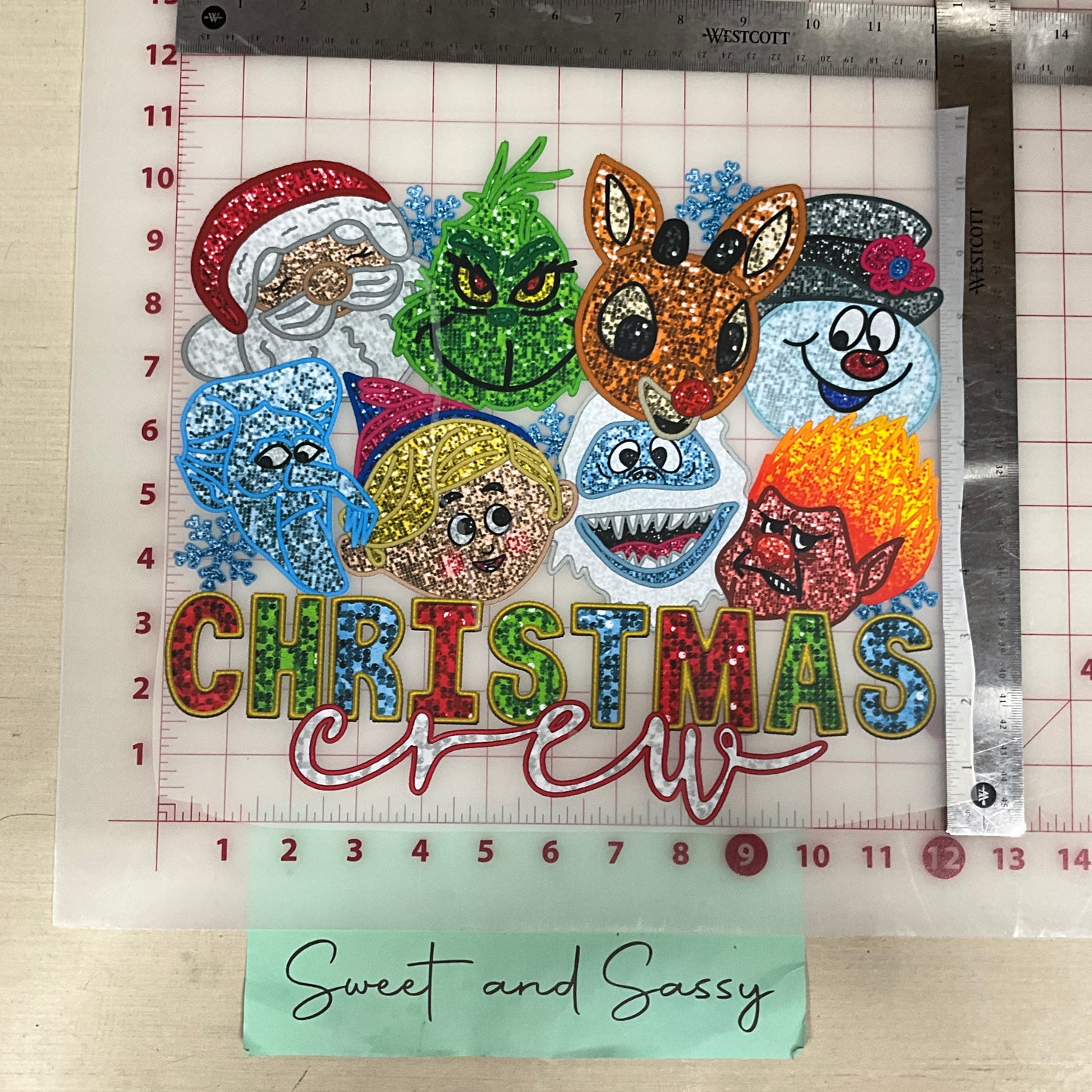CHRISTMAS CREW frosty grinch santa DTF Transfer Design