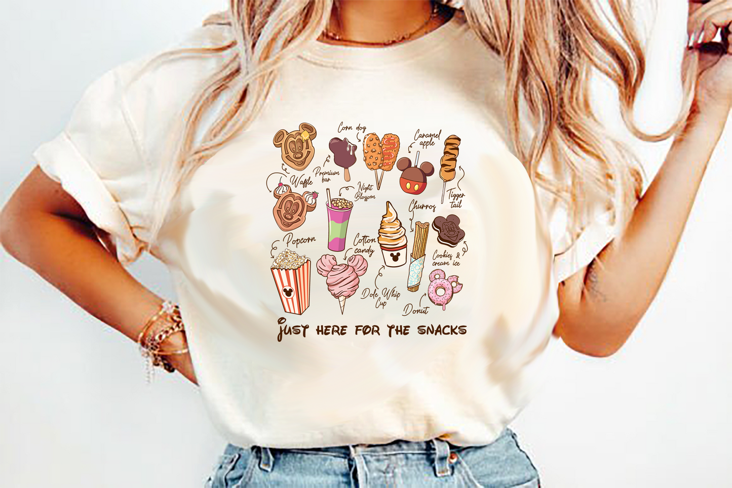 I'm just here for the snacks  DTF Transfer Design