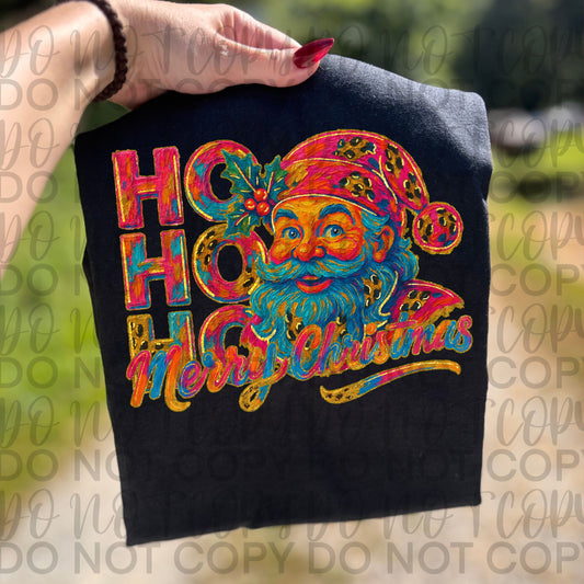 Ho Ho Ho Merry Christmas DTF Transfer Design SS