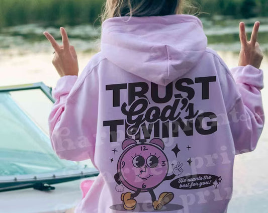 Trust God's Timing DTF Transfer Design