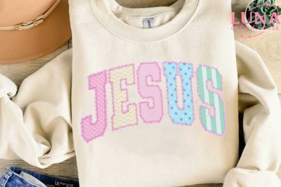 Jesus patchwork quilt DTF Transfer Design