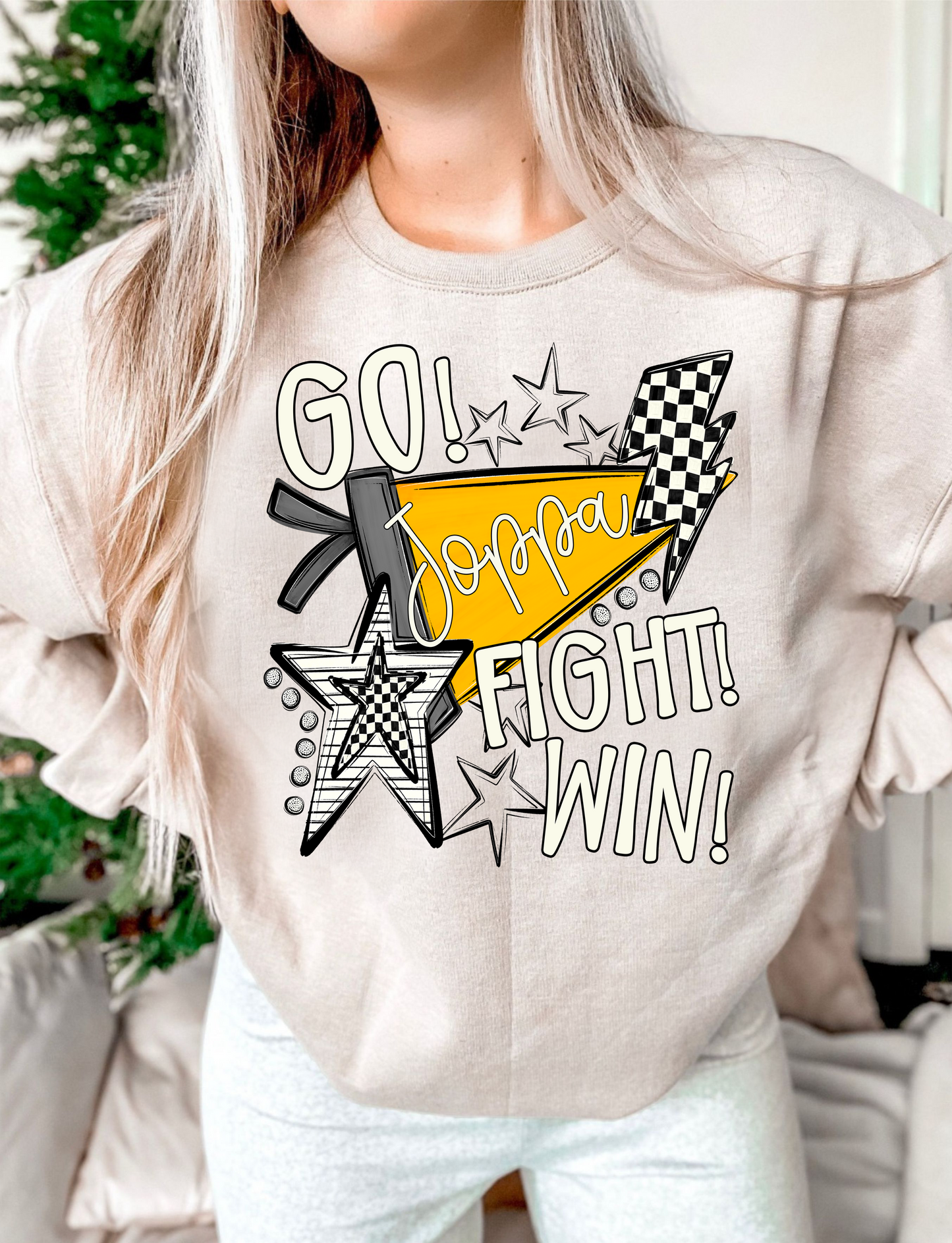 Go Fight Win Mascots DTF Transfer Design