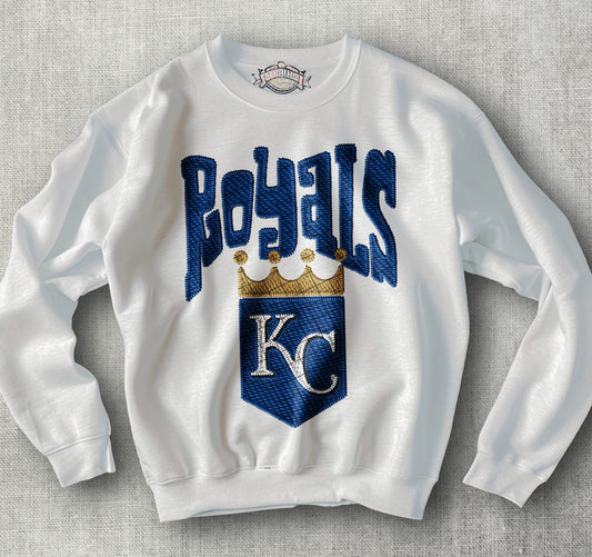 Kansas City Royals Embroidery DTF Transfer Design