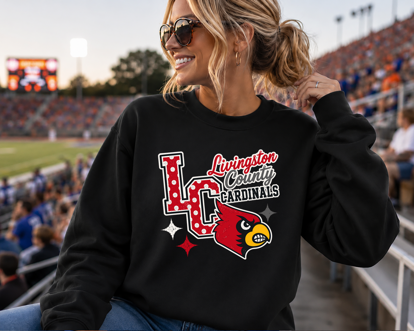 Mascot Hometown Spirit polka dots DTF Transfer