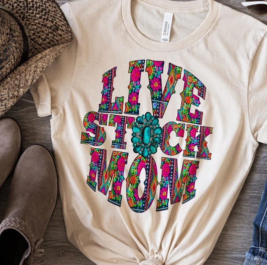 Live Stock Mom DTF Transfer Design Bev