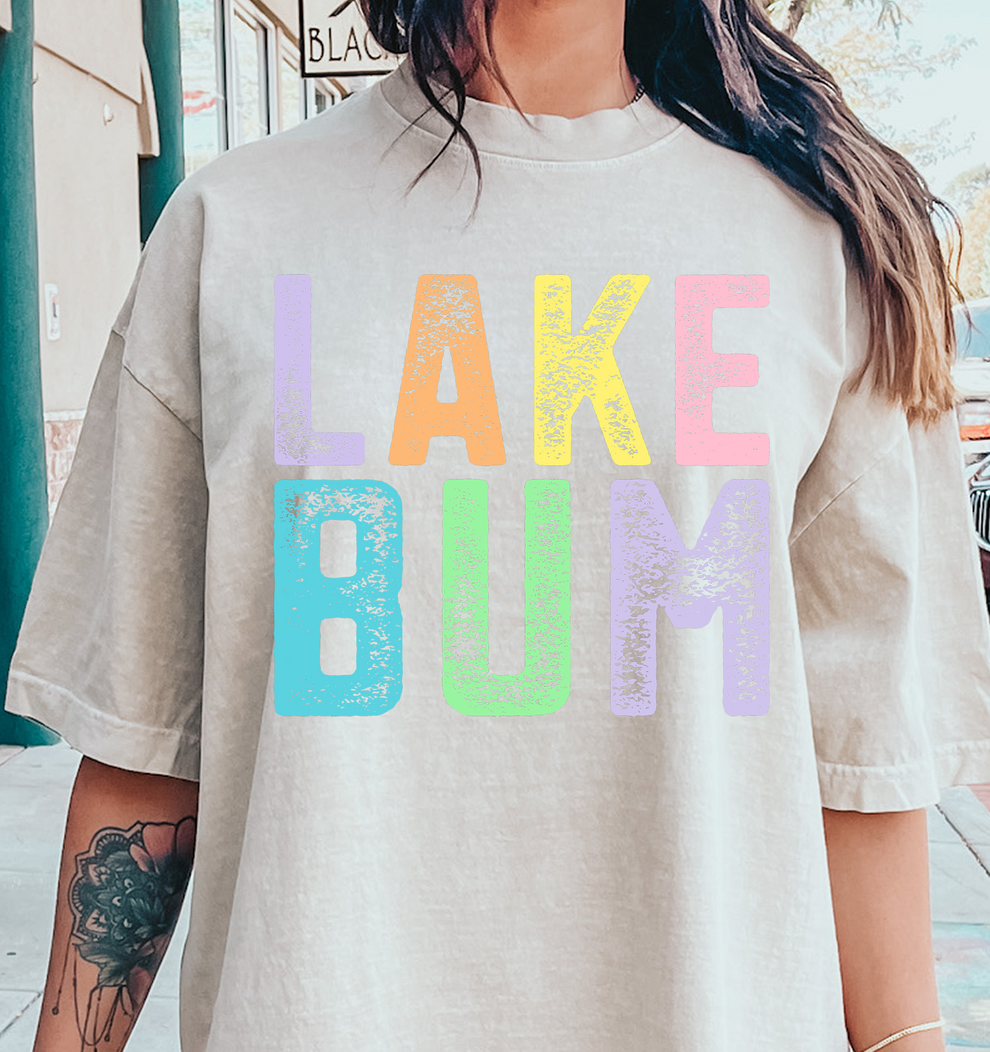 Lake Bum stacked  DTF Transfer Design