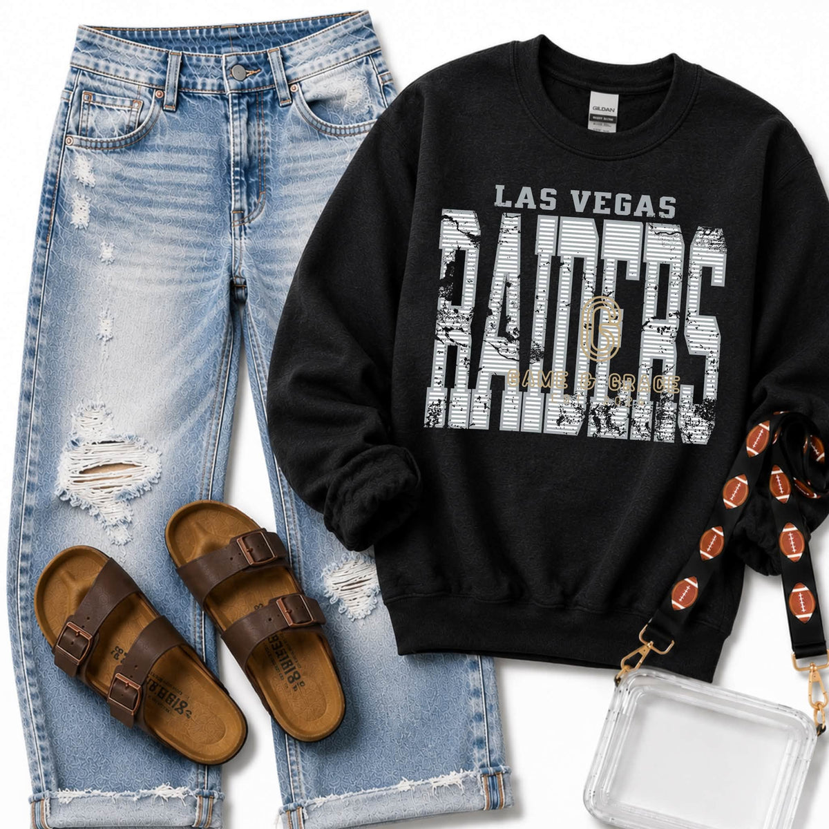 Mascot Football Stripes DTF Transfer