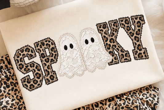 leopard Spooky ghosts DTF Transfer Design