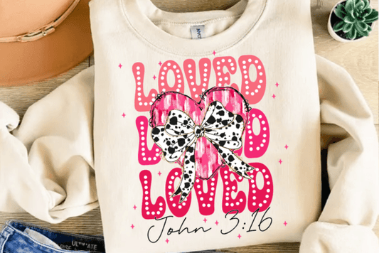 Loved John 3:16 DTF Transfer Design CF