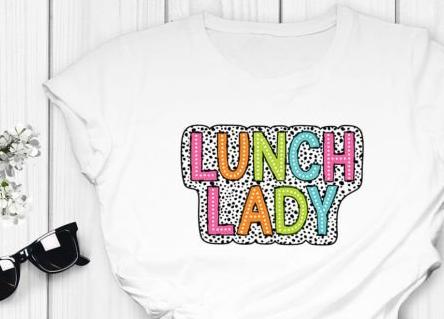 Lunch Lady Dalmatian print DTF Transfer Design