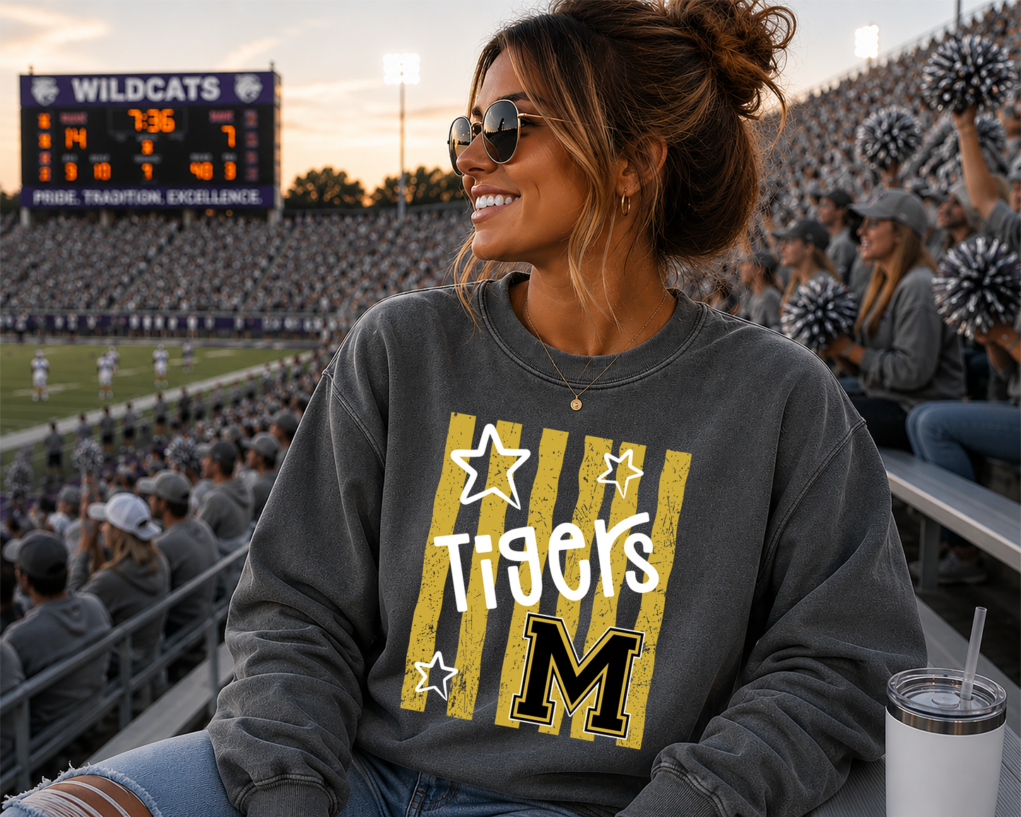 Mascot stripes and stars DTF Transfer