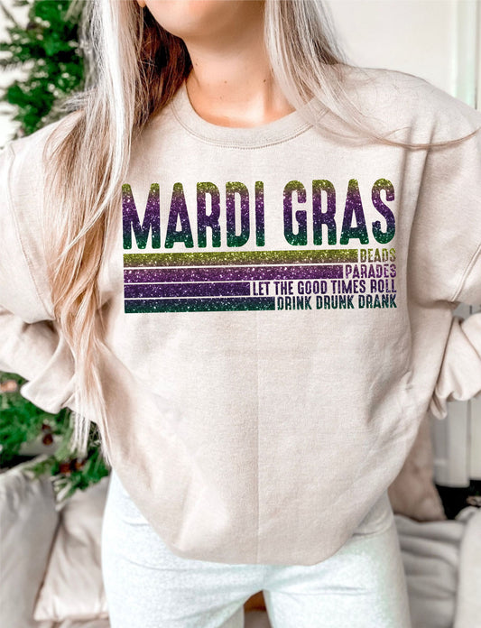 Mardi Gras DTF Transfer Design