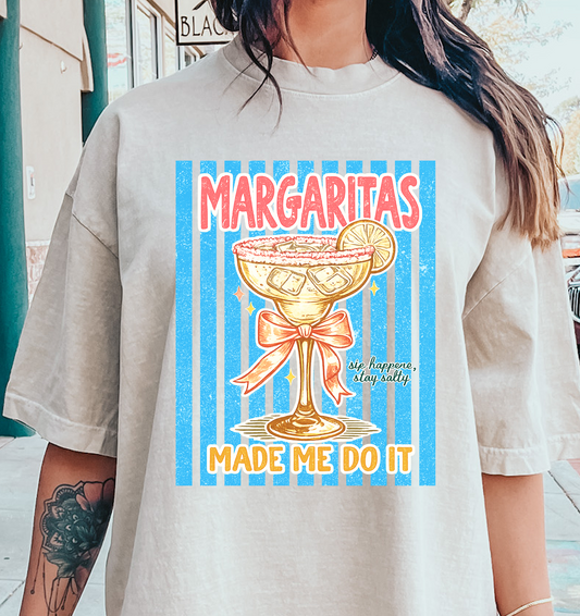 Margaritas made me do it Sip happenpng DTF Transfer Design