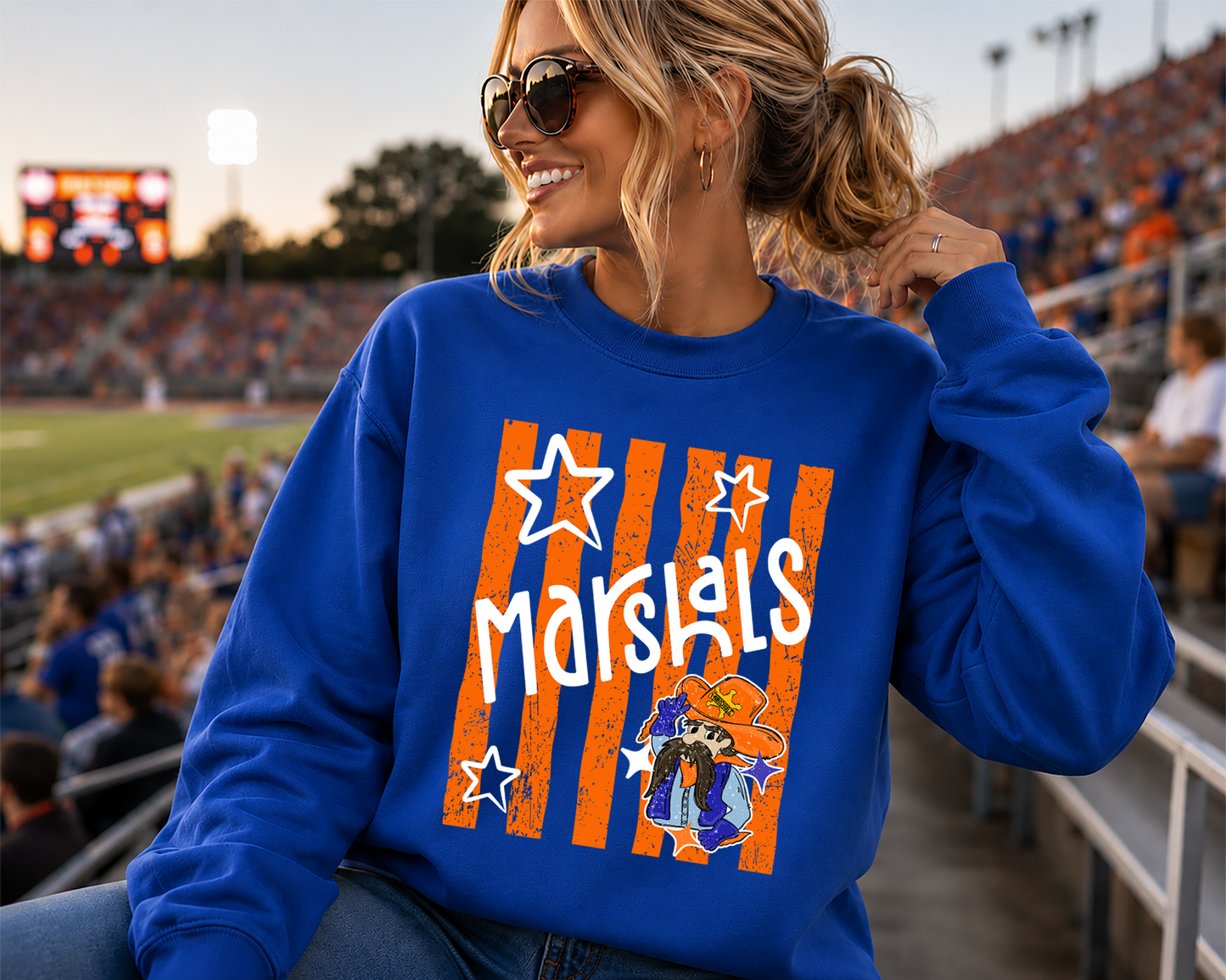 Mascot stripes and stars DTF Transfer