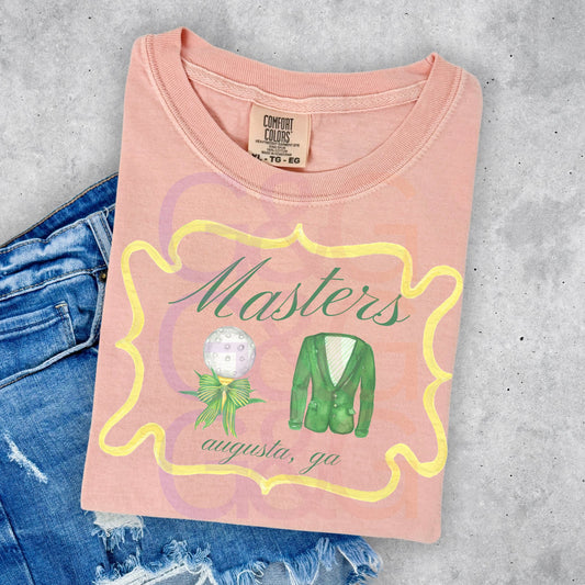 Masters golf ball green jacket DTF Transfer Design