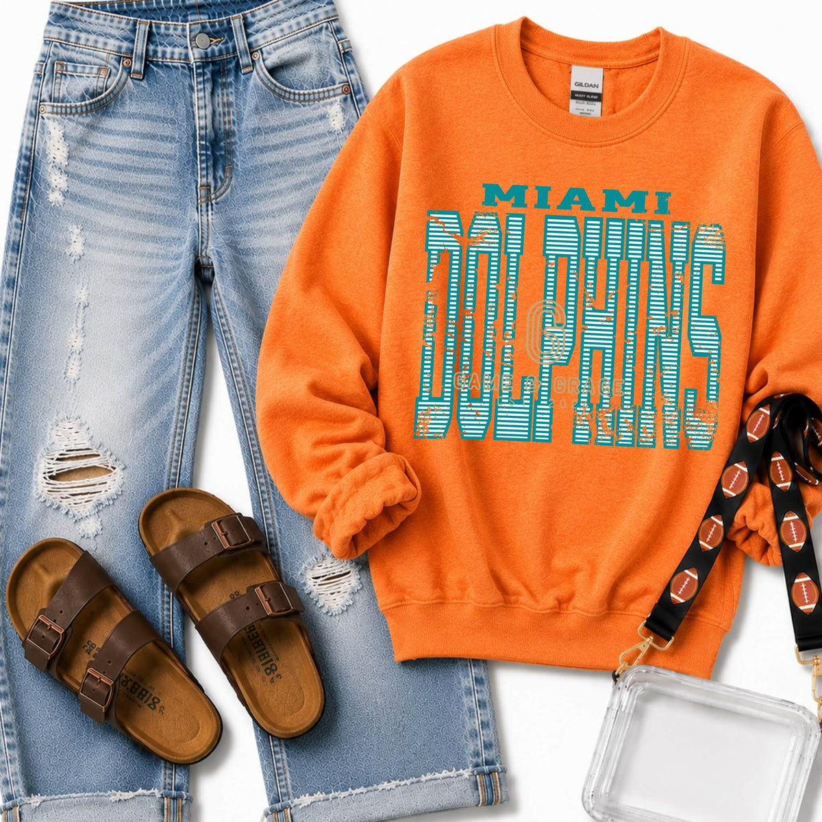 Mascot Football Stripes DTF Transfer