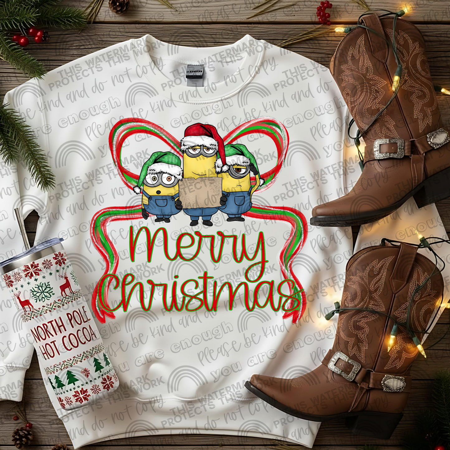 Roblox (multiple characters in listing) Merry Christmas DTF Transfer Design SMB