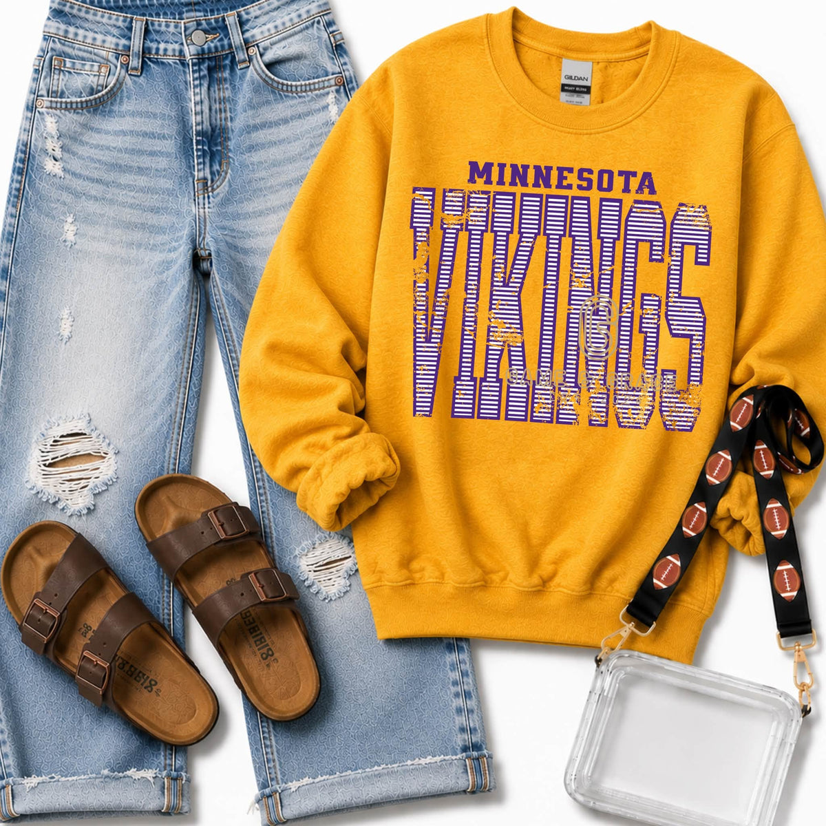 Mascot Football Stripes DTF Transfer
