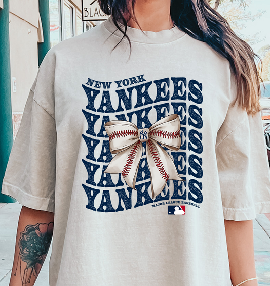 New York YANKEES Bow DTF Transfer Design