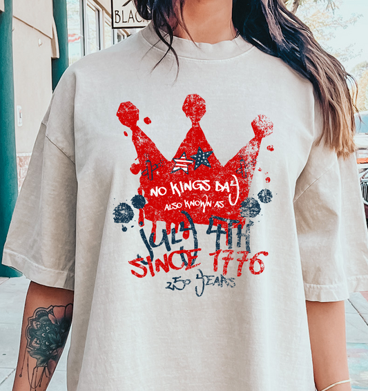 No Kinds Day July 4th  DTF Transfer Design