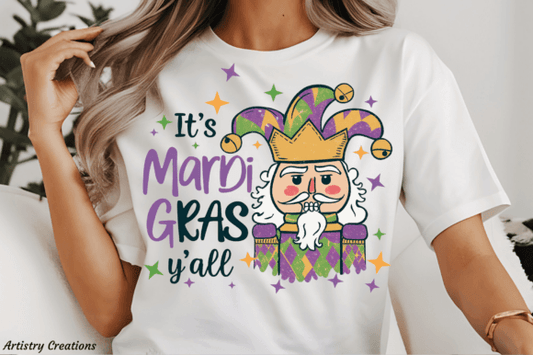 Nutcracker Mardi Gras DTF Transfer Design