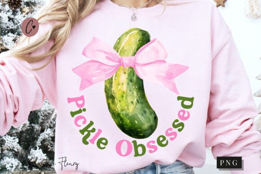 Pickle Obsessed DTF Transfer Design